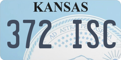 KS license plate 372ISC