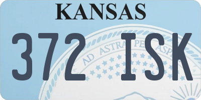 KS license plate 372ISK