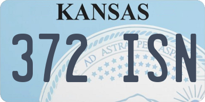 KS license plate 372ISN