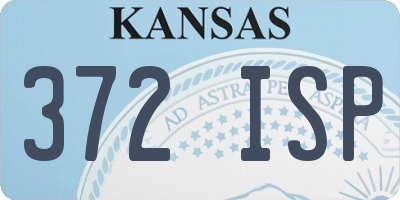 KS license plate 372ISP