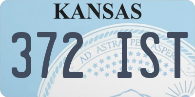 KS license plate 372IST