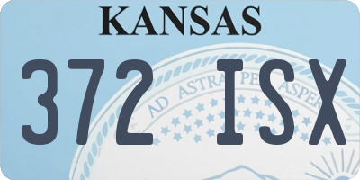 KS license plate 372ISX