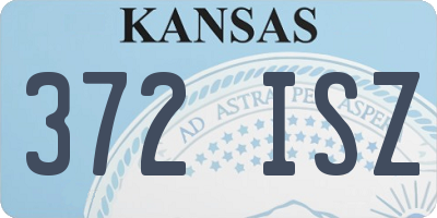 KS license plate 372ISZ