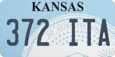 KS license plate 372ITA