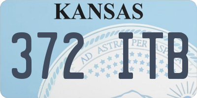 KS license plate 372ITB