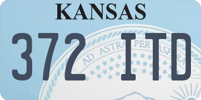 KS license plate 372ITD