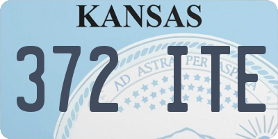 KS license plate 372ITE