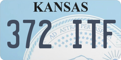 KS license plate 372ITF