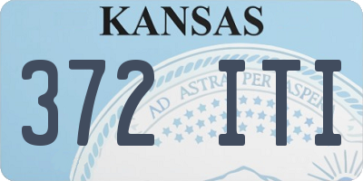 KS license plate 372ITI