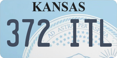 KS license plate 372ITL