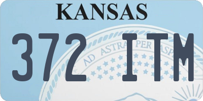 KS license plate 372ITM