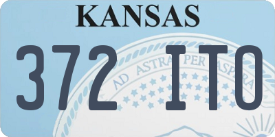 KS license plate 372ITO