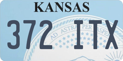 KS license plate 372ITX