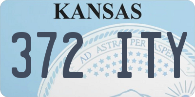 KS license plate 372ITY