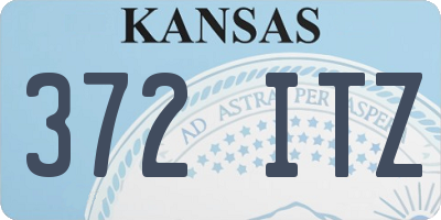 KS license plate 372ITZ