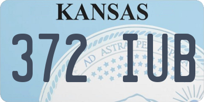 KS license plate 372IUB