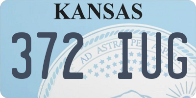 KS license plate 372IUG
