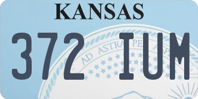KS license plate 372IUM