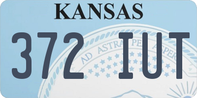 KS license plate 372IUT