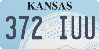 KS license plate 372IUU