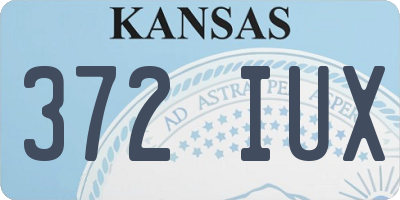 KS license plate 372IUX