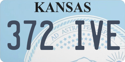 KS license plate 372IVE
