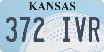 KS license plate 372IVR
