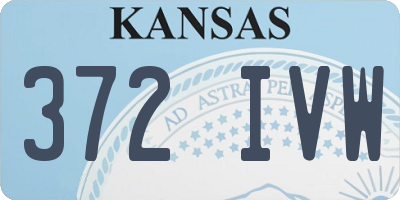 KS license plate 372IVW