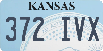 KS license plate 372IVX