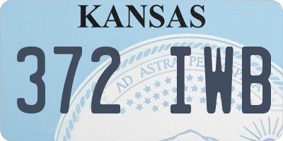 KS license plate 372IWB