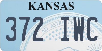 KS license plate 372IWC