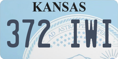 KS license plate 372IWI