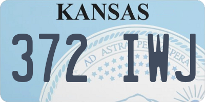 KS license plate 372IWJ