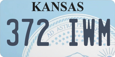 KS license plate 372IWM