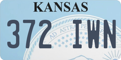 KS license plate 372IWN