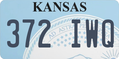 KS license plate 372IWQ