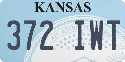 KS license plate 372IWT