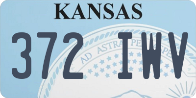 KS license plate 372IWV