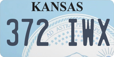 KS license plate 372IWX