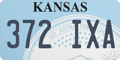 KS license plate 372IXA
