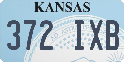 KS license plate 372IXB
