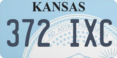 KS license plate 372IXC