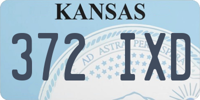 KS license plate 372IXD
