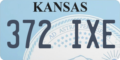 KS license plate 372IXE