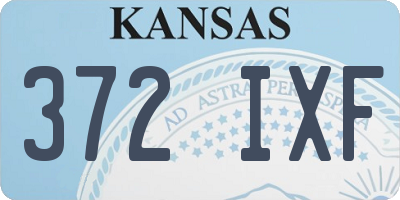 KS license plate 372IXF