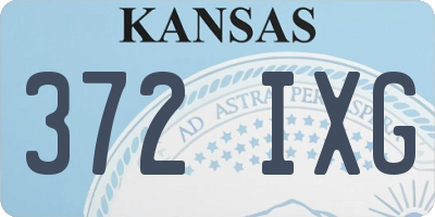 KS license plate 372IXG