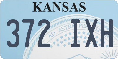 KS license plate 372IXH