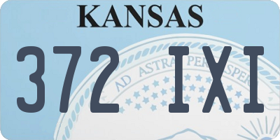 KS license plate 372IXI