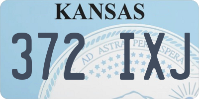 KS license plate 372IXJ