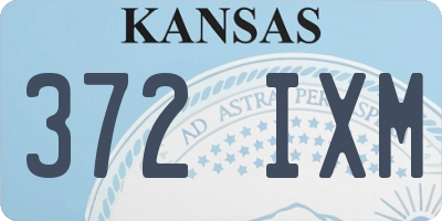KS license plate 372IXM
